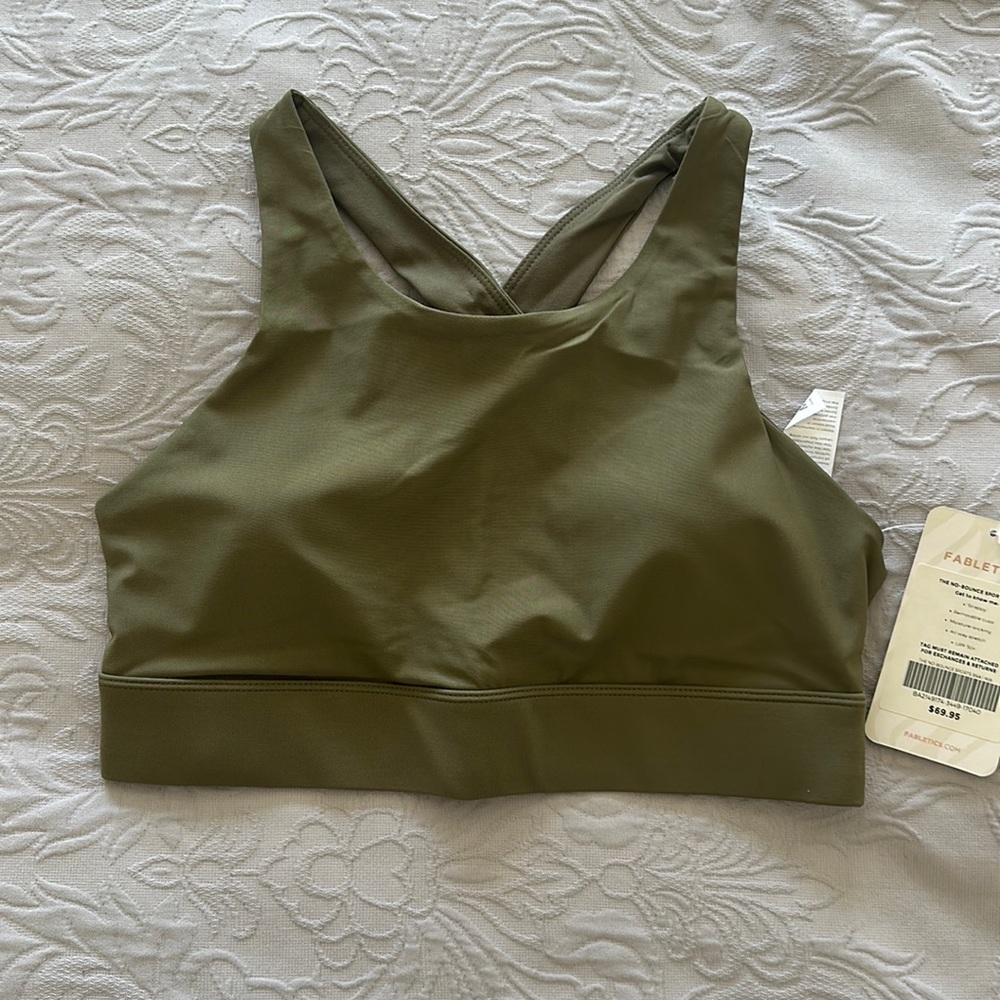 Fabletics No Bounce Sports Bra, Size Meduim